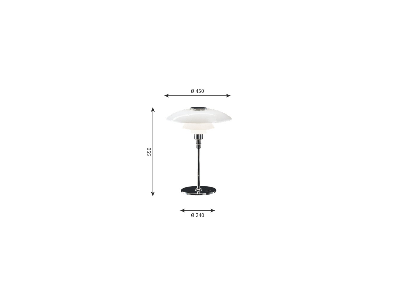 Comprar Louis Poulsen PH 4½ 3½ glass lámpara de sobremesa