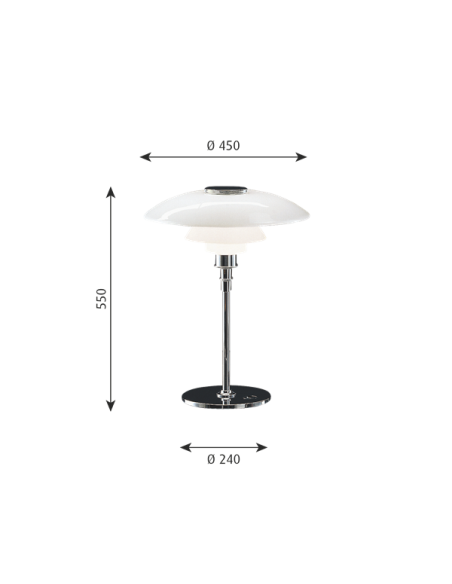 Comprar Louis Poulsen PH 4½ 3½ glass lámpara de sobremesa