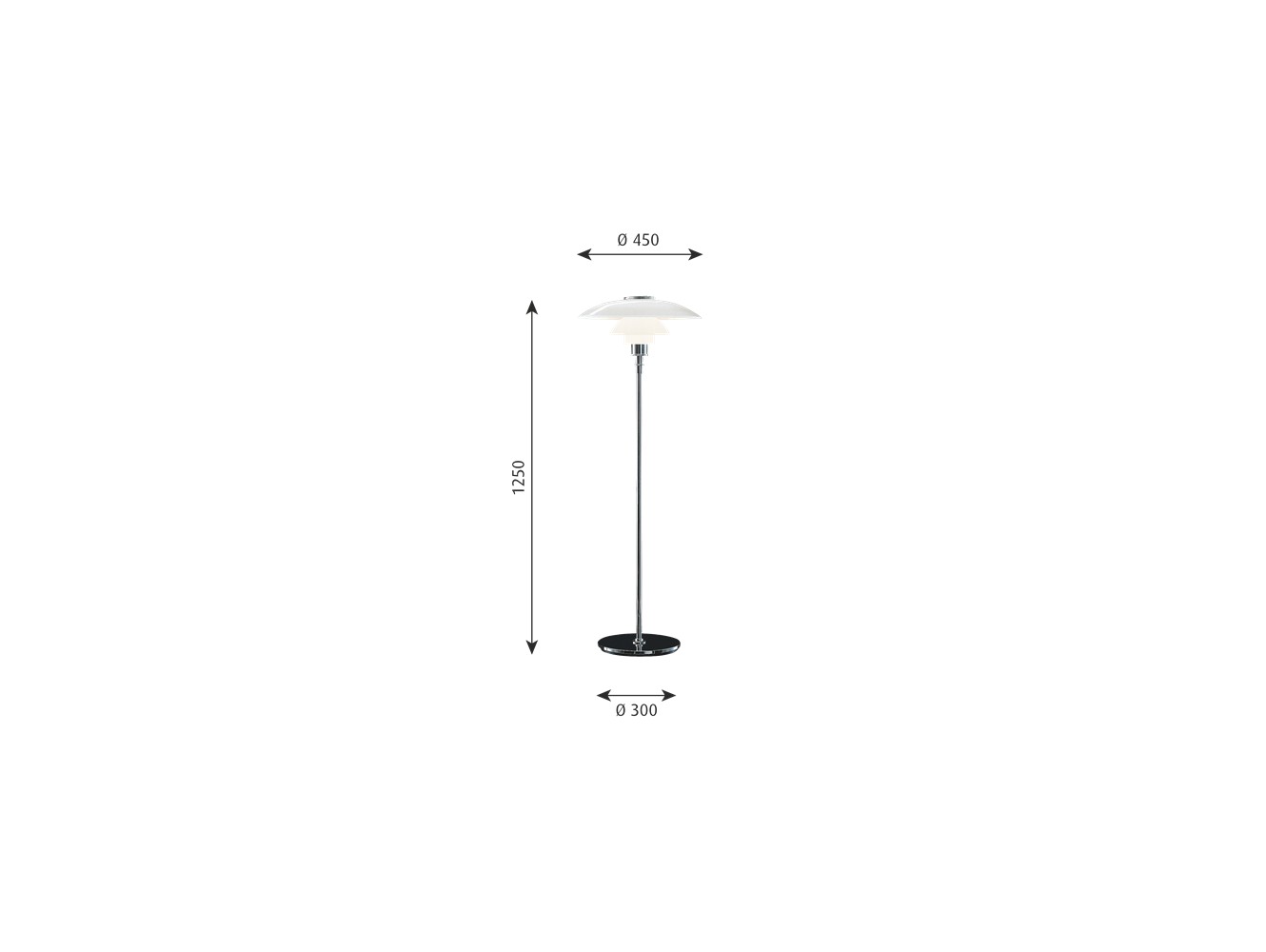 Comprar Louis Poulsen PH 4½ 3½ glass lámpara de pie