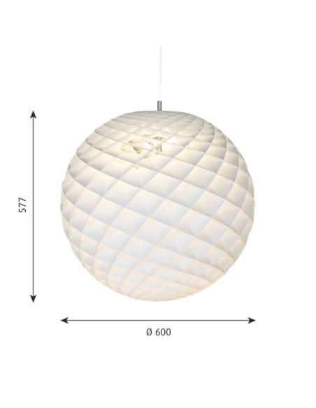 Comprar Louis Poulsen lámpara de suspensión PATERA 600 LED regulable DALI 3K90 blanco