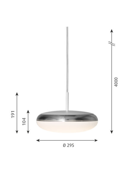 Comprar Louis Poulsen lámpara de techo SILVERBACK 295 SUSP LED regulable 3K90