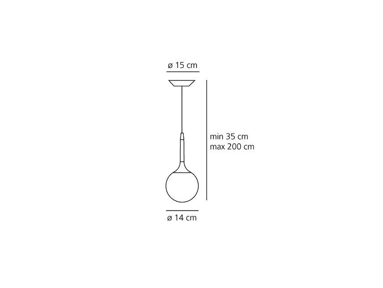 Artemide lámpara de suspensión Castore 140