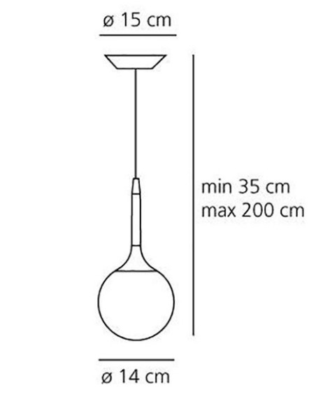 Artemide lámpara de suspensión Castore 140