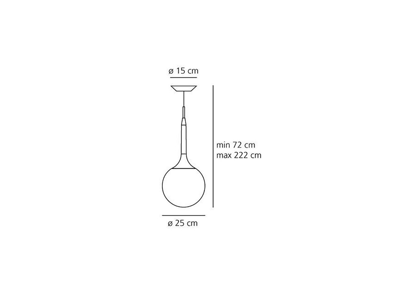 Artemide lámpara de suspensión Castore S 250