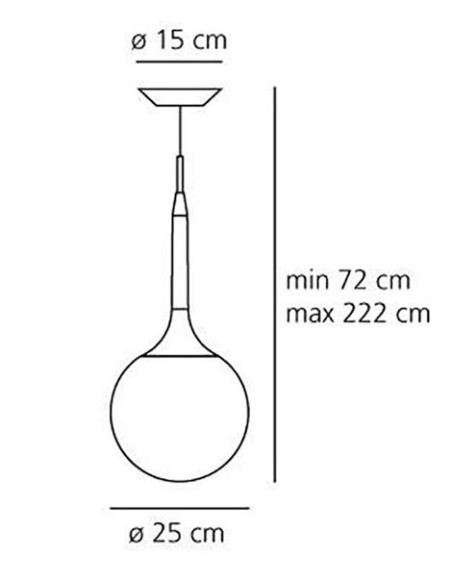 Artemide lámpara de suspensión Castore S 250