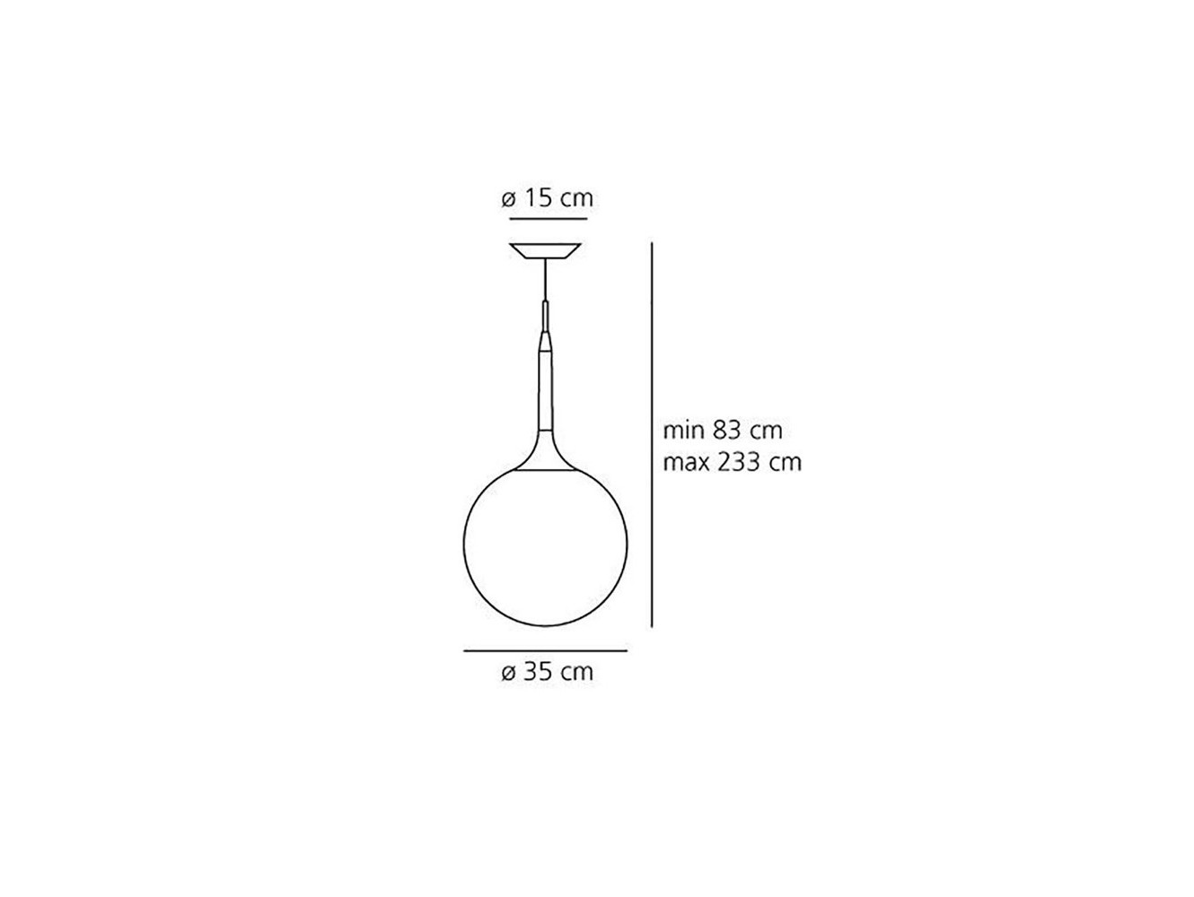 Artemide lámpara de suspensión Castore S 350