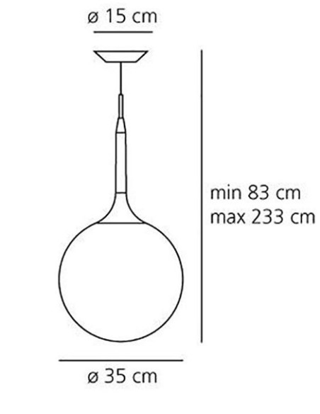 Artemide lámpara de suspensión Castore S 350