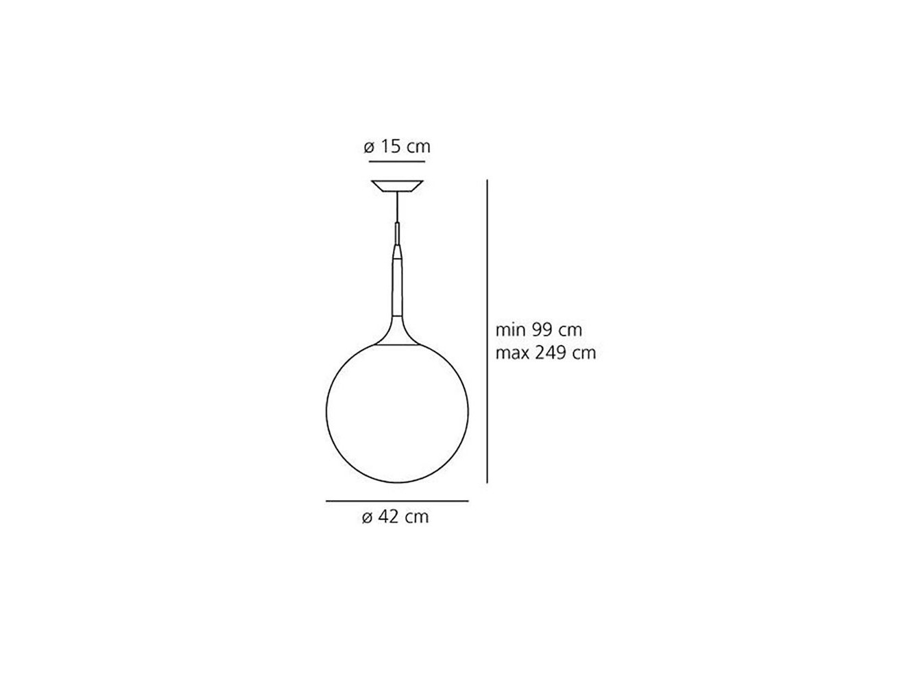 Artemide lámpara de suspensión Castore S 420