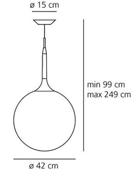 Artemide lámpara de suspensión Castore S 420
