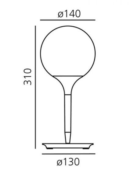 Artemide lámpara de sobremesa Castore 140