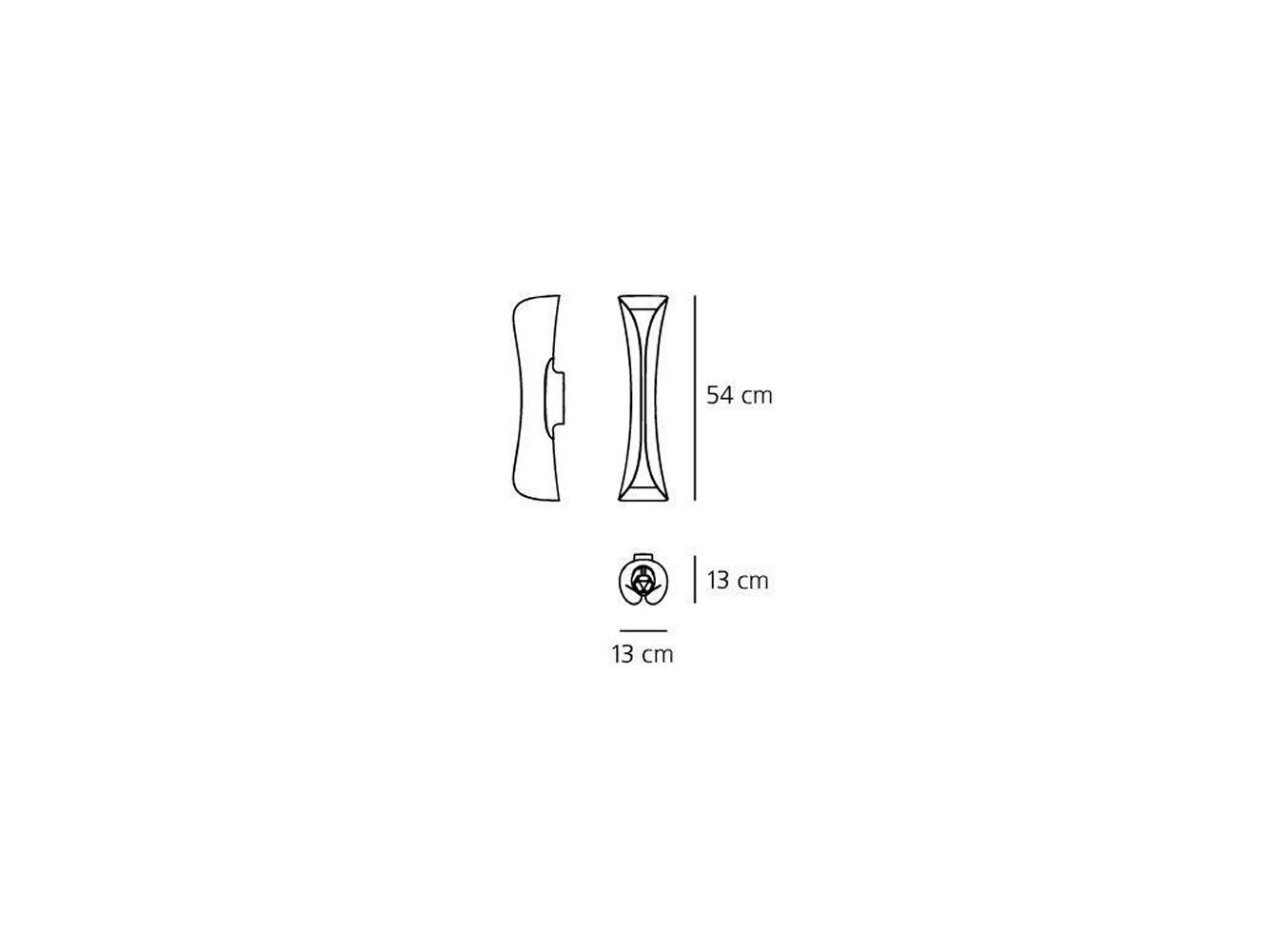 Artemide lámpara de pared Cadmo Led W 3000K Bco/Nro