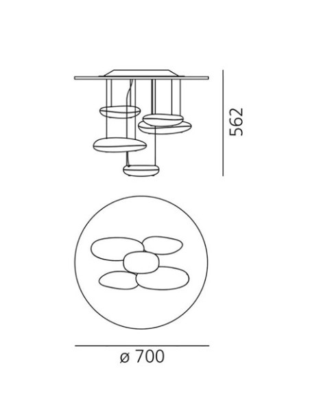 Artemide lámpara de techo Mercury Mini C