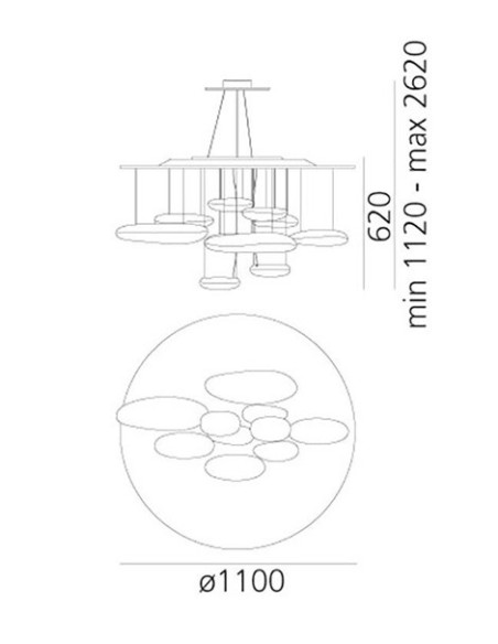 Artemide lámpara de suspensión Mercury S