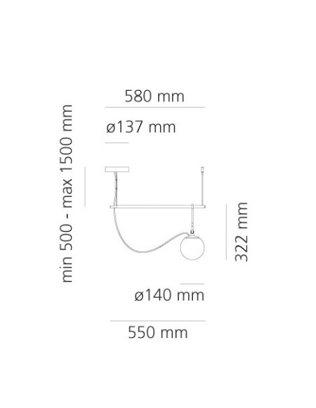 Artemide lámpara de suspensión Nh S1 14