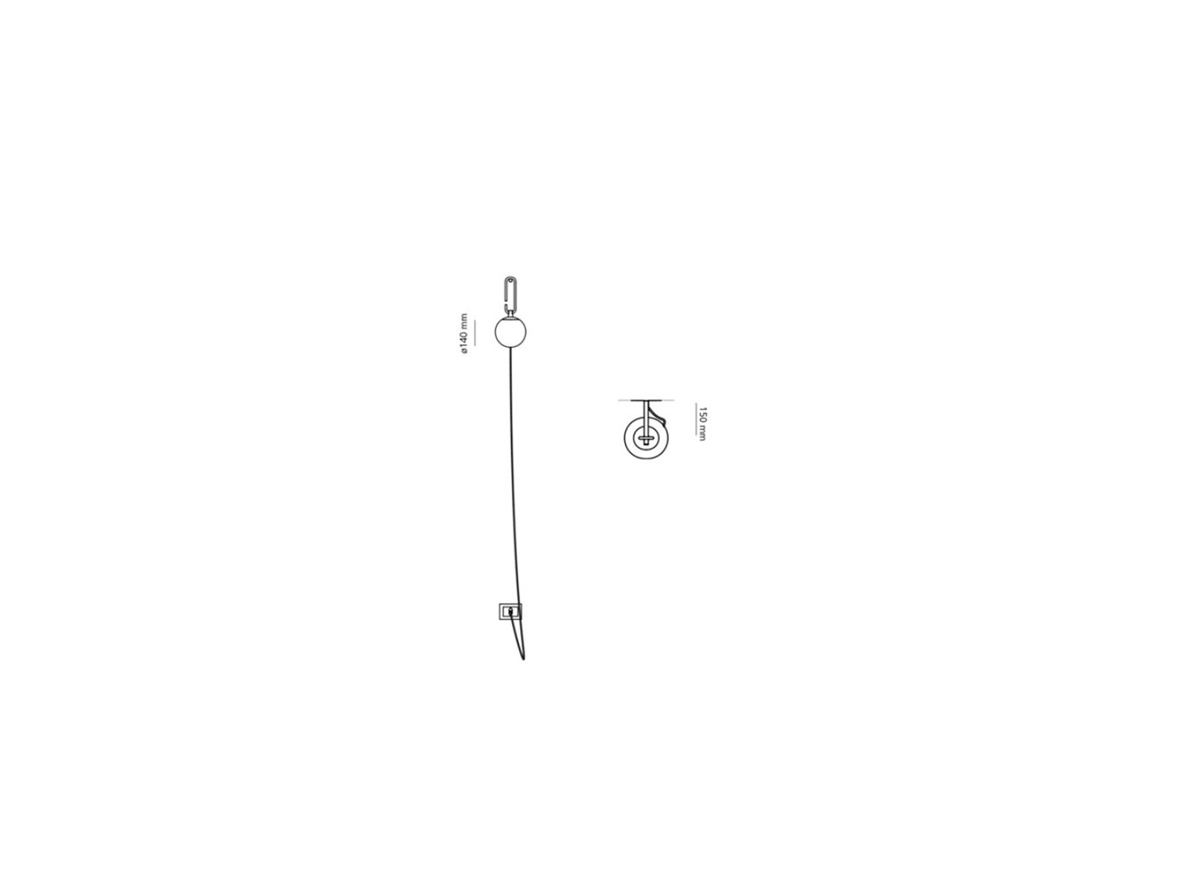 Artemide lámpara de pared Nh W