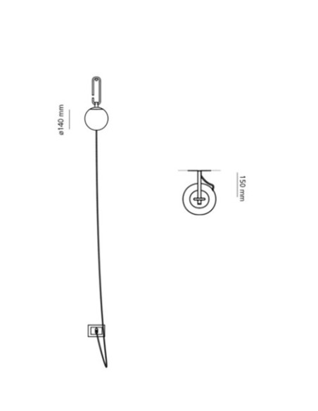 Artemide lámpara de pared Nh W