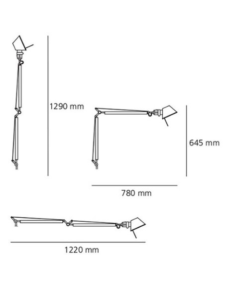 Artemide lámpara de sobremesa Tolomeo Micro Led T