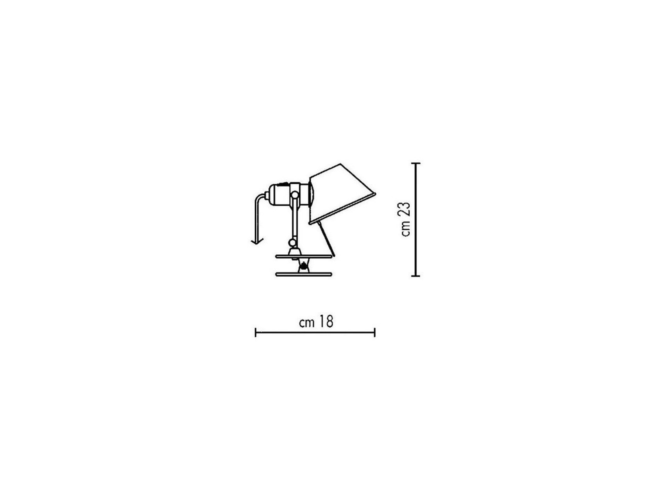 Artemide lámpara de pared Tolomeo Led pinza