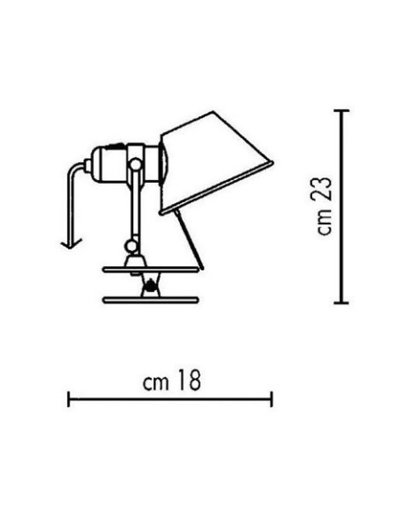Artemide lámpara de pared Tolomeo Led pinza