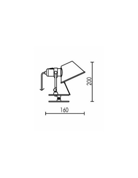 Artemide lámpara de pared Tolomeo Micro Led Pinza