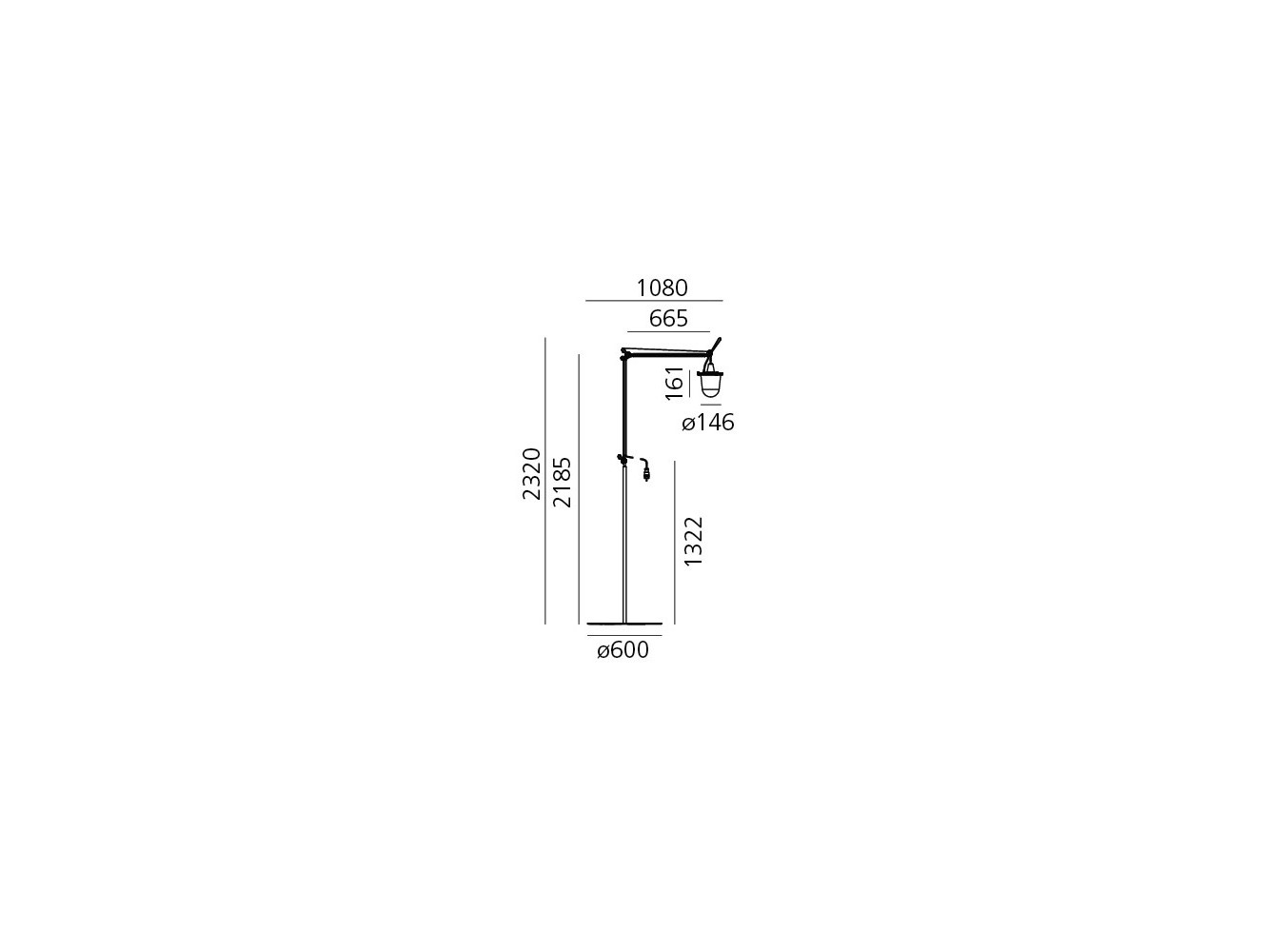 Artemide lámpara de pie Tolomeo Lampione Outdoor F Estructura