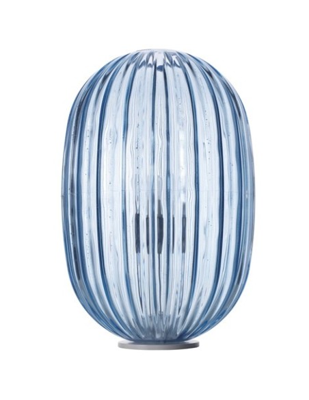 Foscarini Plass Media lámpara de sobremesa Azul claro