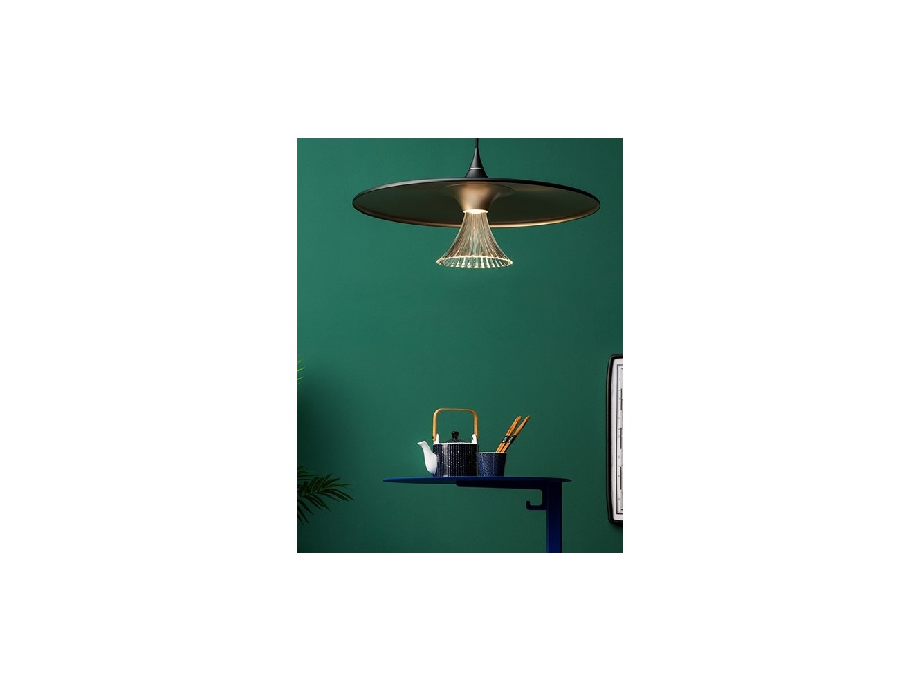 Artemide lámpara de suspensión Ipno S Oro/Negro