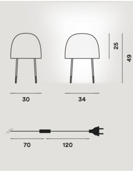 Foscarini kurage lámpara de sobremesa Blanco