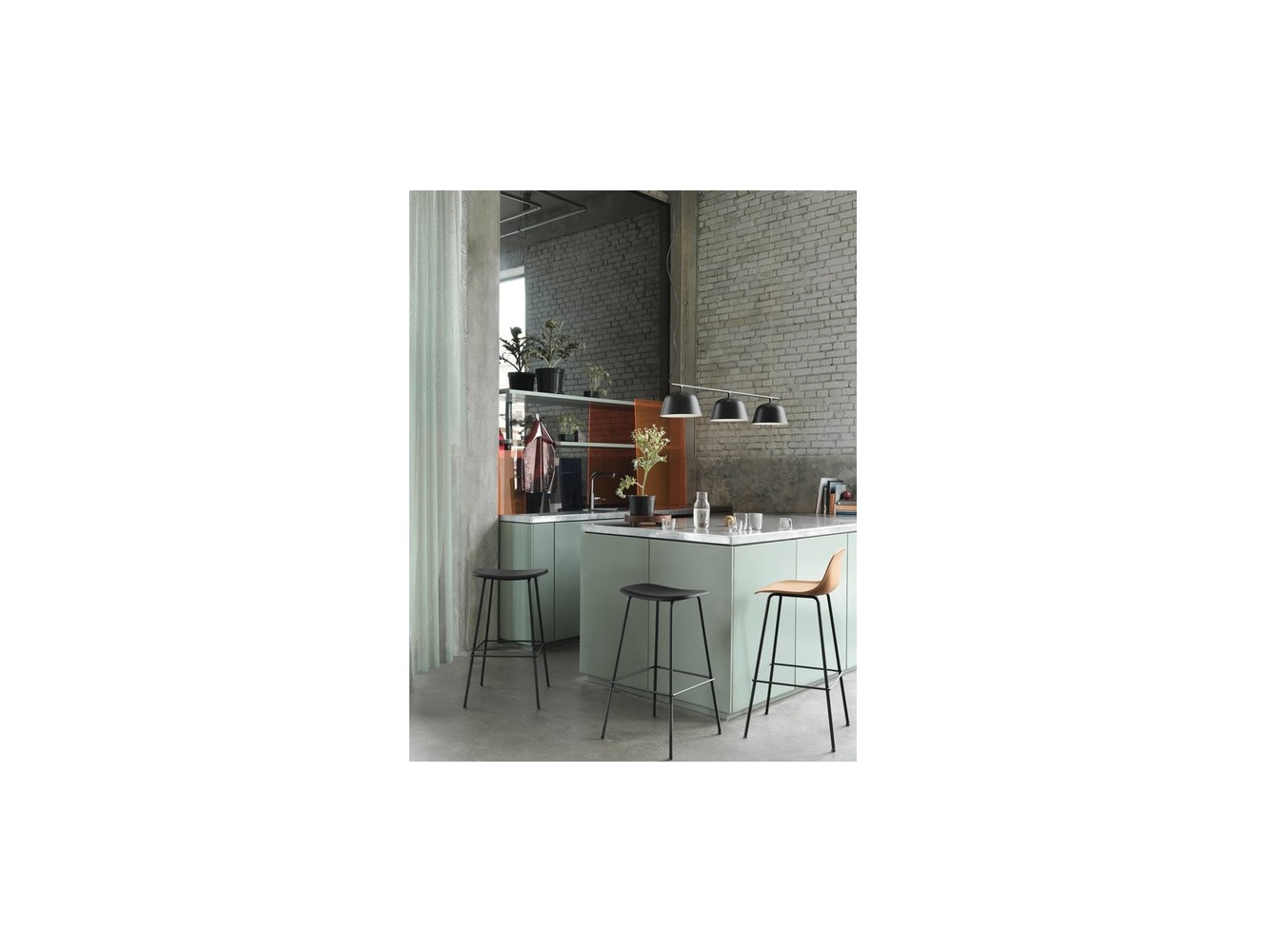Muuto Ambit Rail Lamp lámpara de suspensión 3x60W E14 Blanco