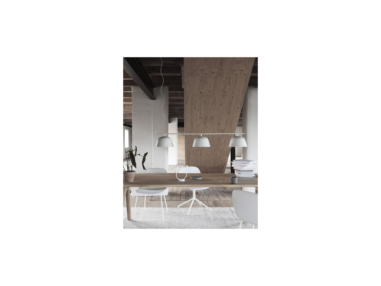Muuto Ambit Rail Lamp lámpara de suspensión 3x60W E14 Blanco
