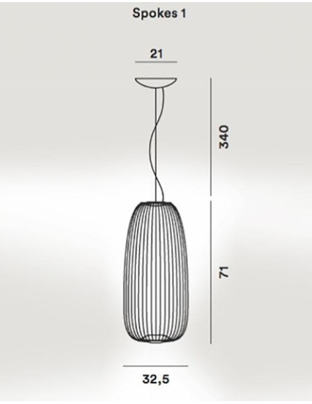 Foscarini Spokes 1 lámpara de suspensión H.3,5M.