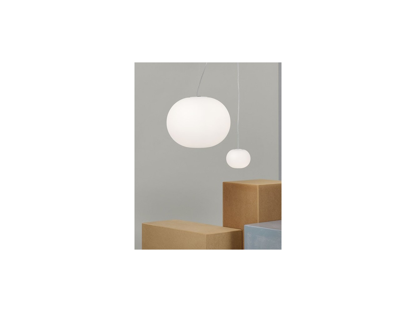 Flos Lámpara de suspensión Mini Glo-Ball S Blanco