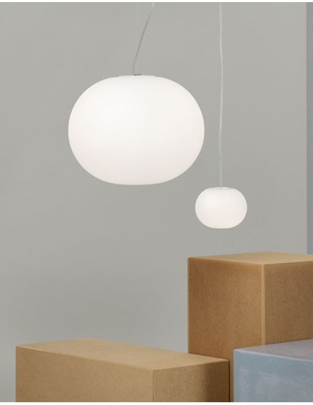 Flos Lámpara de suspensión Mini Glo-Ball S Blanco