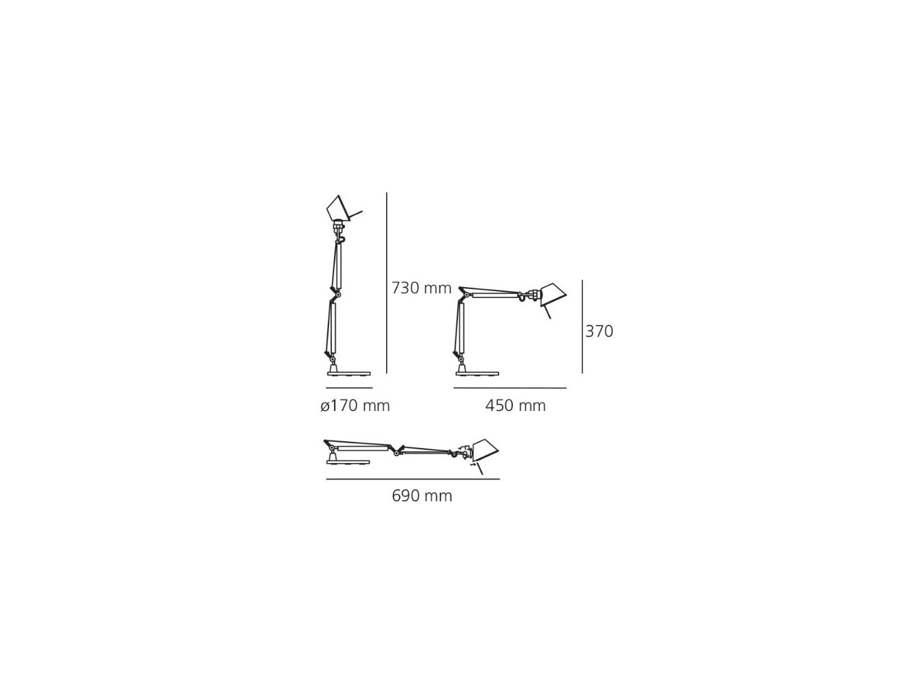 Artemide lámpara de sobremesa Tolomeo Micro T