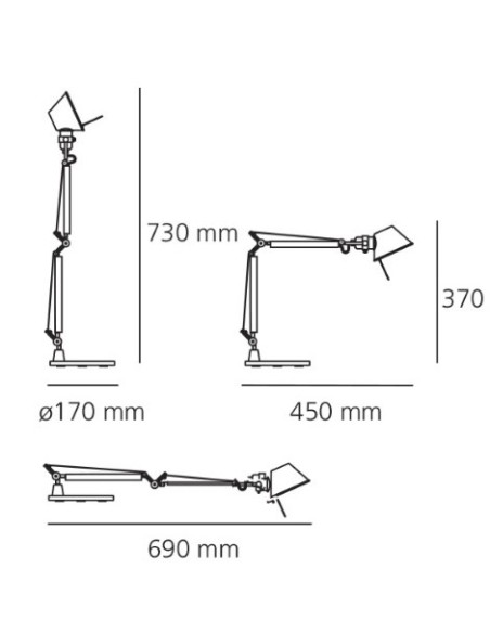 Artemide lámpara de sobremesa Tolomeo Micro T
