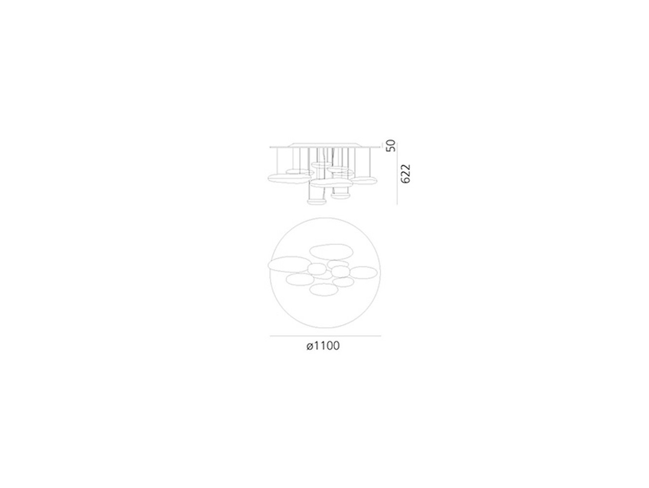 Artemide lámpara de techo Mercury Led C 2700K