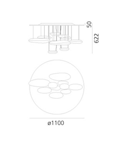 Artemide lámpara de techo Mercury Led C 2700K