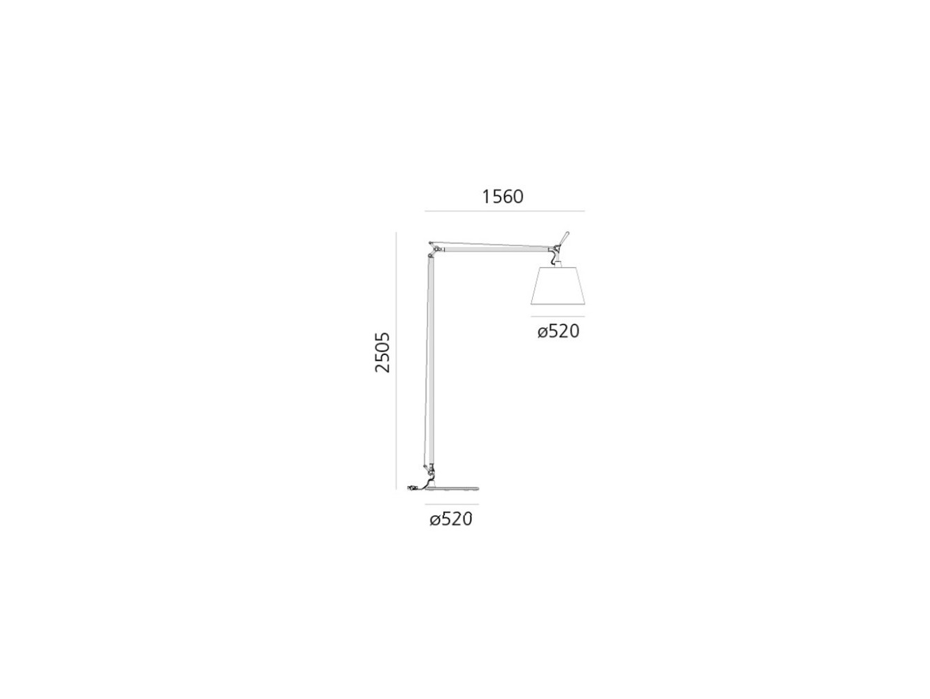 Artemide lámpara de pie Tolomeo Maxi