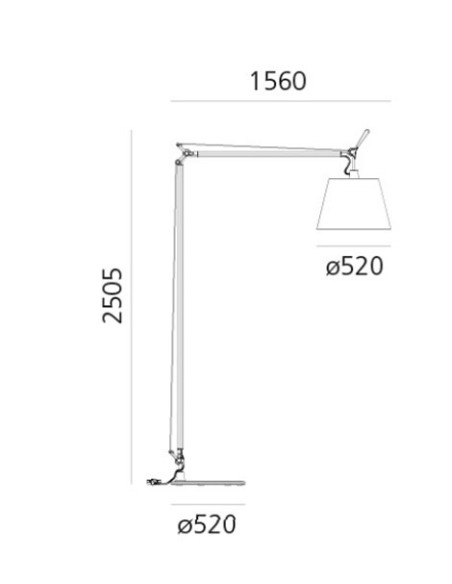 Artemide lámpara de pie Tolomeo Maxi