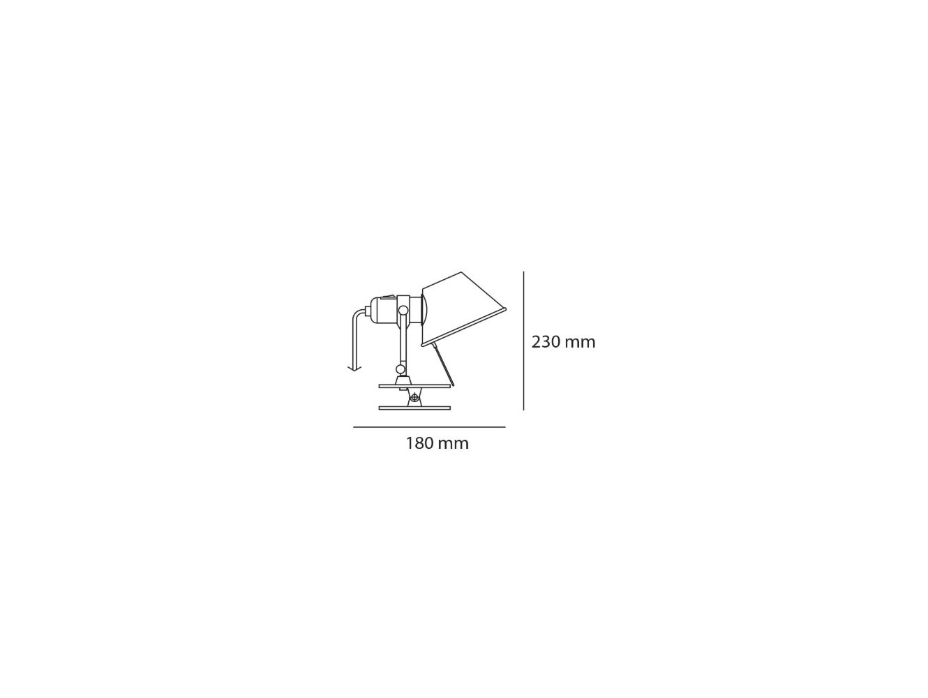 Artemide lámpara de pared Tolomeo Pinza