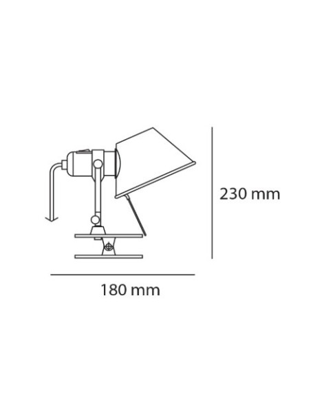 Artemide lámpara de pared Tolomeo Pinza