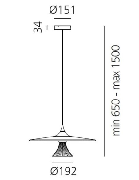 Artemide lámpara de suspensión Ipno S Oro/Negro