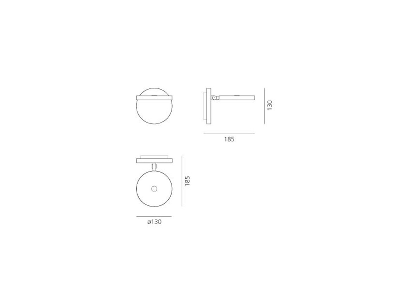 Artemide lámpara de pared Demetra W Sin Conmutador 2700K Gris