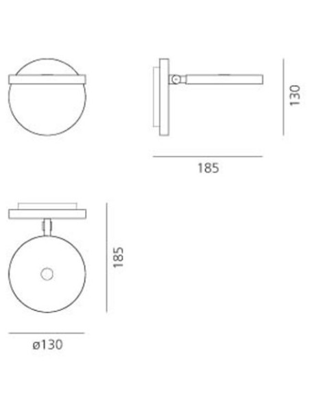 Artemide lámpara de pared Demetra W Sin Conmutador 2700K Gris