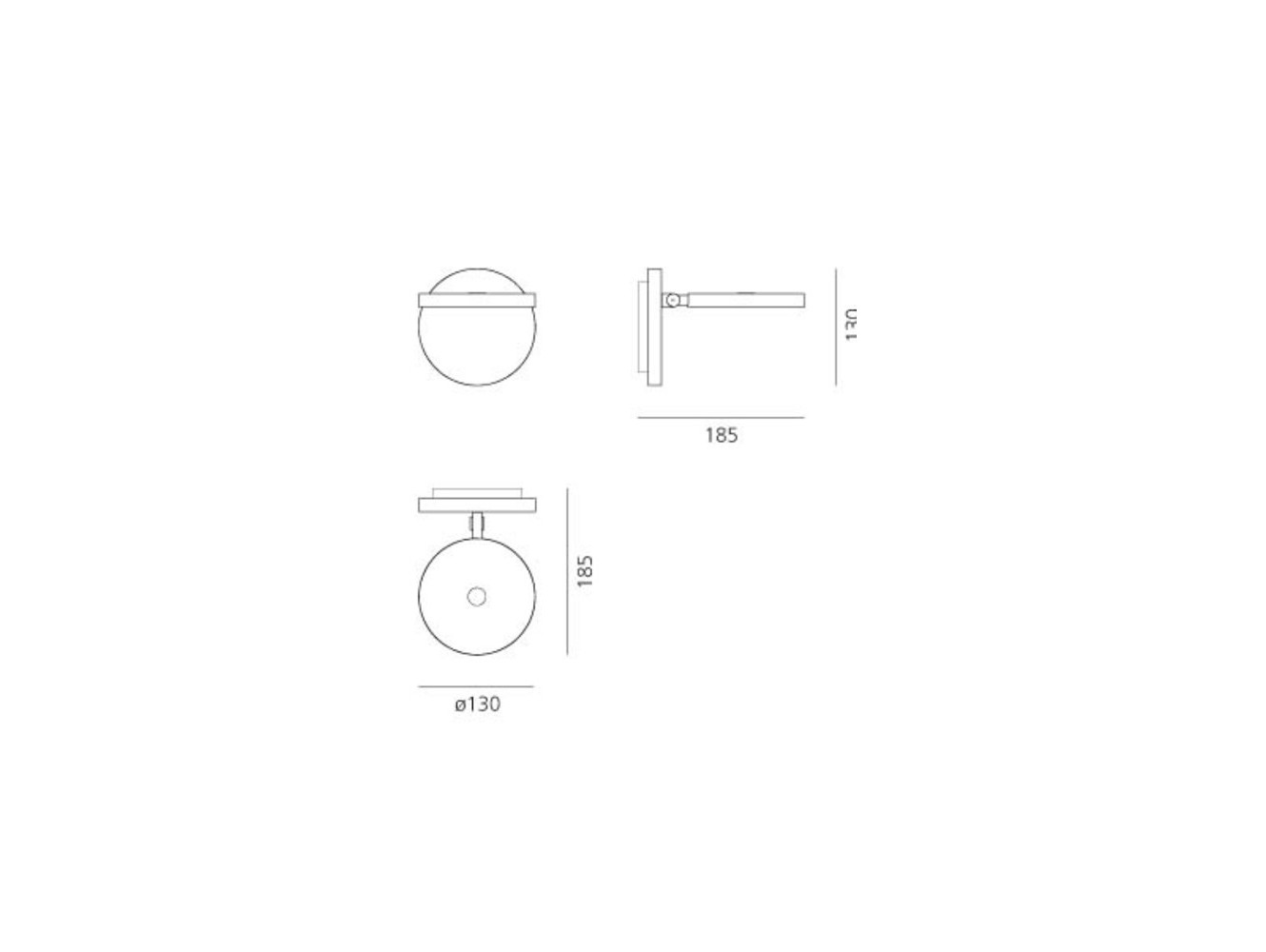 Artemide lámpara de pared Demetra W Sin Conmutador 2700K Blanco