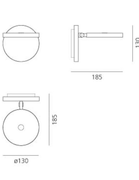 Artemide lámpara de pared Demetra W Sin Conmutador 2700K Blanco