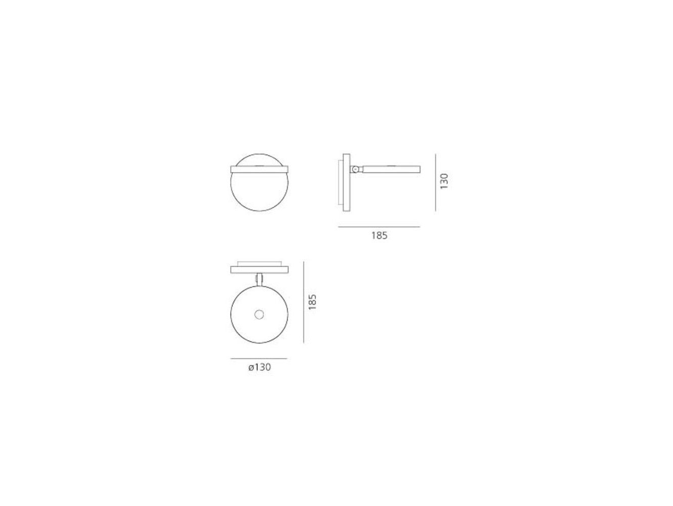 Artemide lámpara de pared Demetra Led W Sin Conmut. Negro Mat