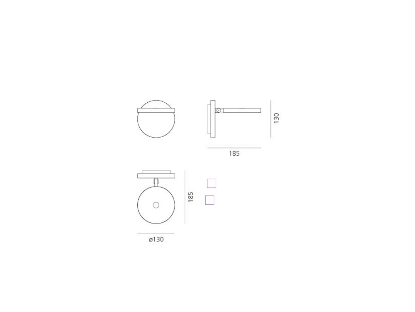 Artemide lámpara de pared Demetra Led W Sin Conm. Blanco