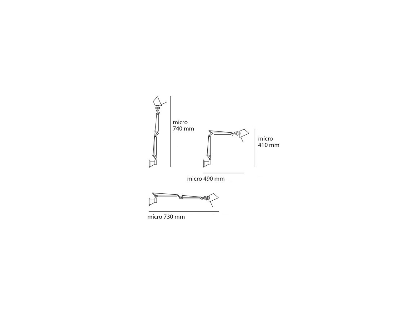 Artemide lámpara de pared Tolomeo Micro Wall (sólo cuerpo)