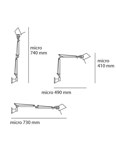 Artemide lámpara de pared Tolomeo Micro Wall (sólo cuerpo)